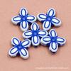 Retro Blue Porcelain-Style Acrylic Beads for DIY Jewelry