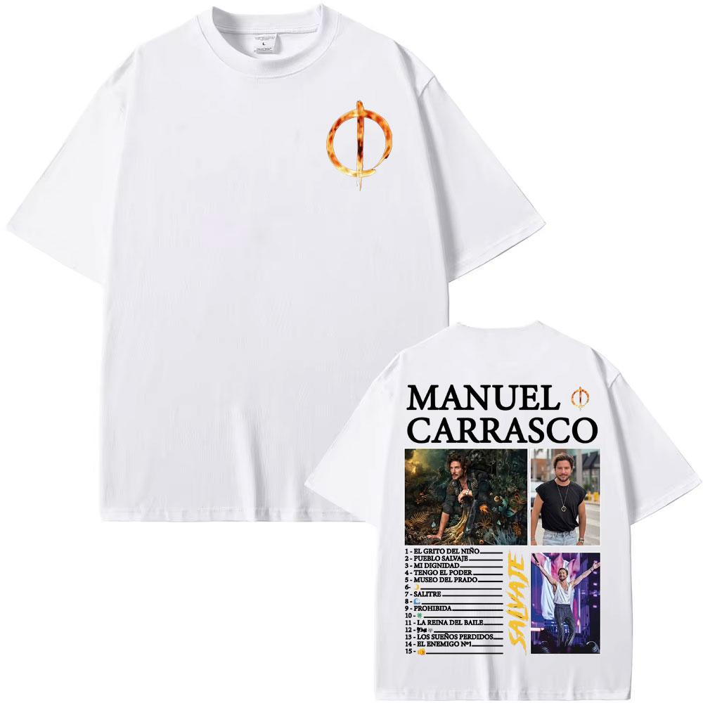 2025 Summer Rapper Manuel Carrasco Album Tour Merch Tshirt Male Harajuku Hiphop Pop Tshirt Cotton Casual Highquality Top