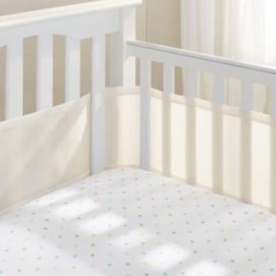 2 szt. Dziecięce Oddychające Standardowe Siatkowe Ochraniacze na Łóżeczko do Żłobka