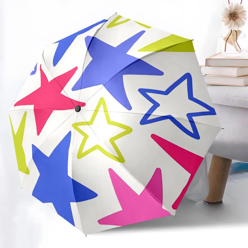

1pc Star Circle Automatic Umbrella | Portable Foldable 8-Rib Manual Open, Cute Birthday & Holiday Gift for Outdoor yy260107079