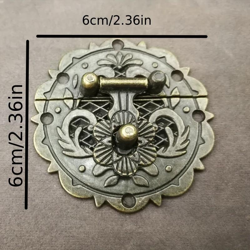 2pcs Vintage Metal Hasp Lock for Jewelry Box, Notebook, Gift Box-Antique Bronze Zinc Alloy Closure with Spring and Pin