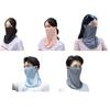 Sun Protection Guard Quick-Drying Fabric Ice Silk Face Guard with Breathable Mesh Elastic Earhook Cooling Fabric Extended Neck Gaiter Face Guard