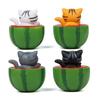 Cute Watermelon Cat Ornament Miniature Figurines Kitten Statue Gift For Kids Children Baby Room Pot Home Decoration Garden Tools