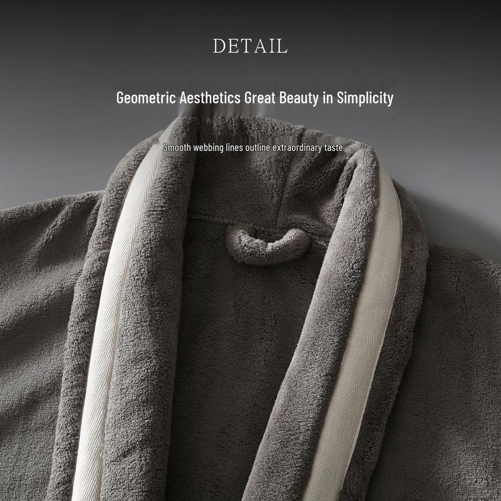 7A Antibacterial Quick-Dry Bathrobe, Water Absorbent Cotton Blend for Couples, Suitable for Adult Men and Women, Perfect for Autumn and Winter.