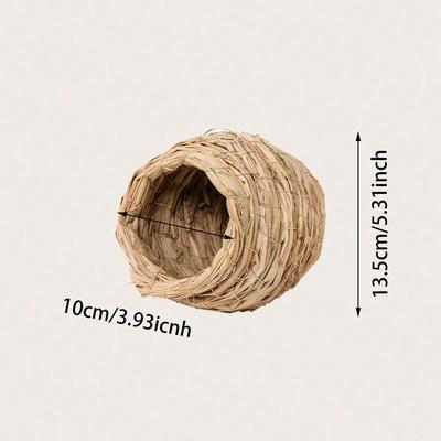 Birds Nest Bird Cage Natural Reed Grass Spherical Hummingbird Nest Outdoor Decorative Weaved Hanging Bird Nest Hous Proficient