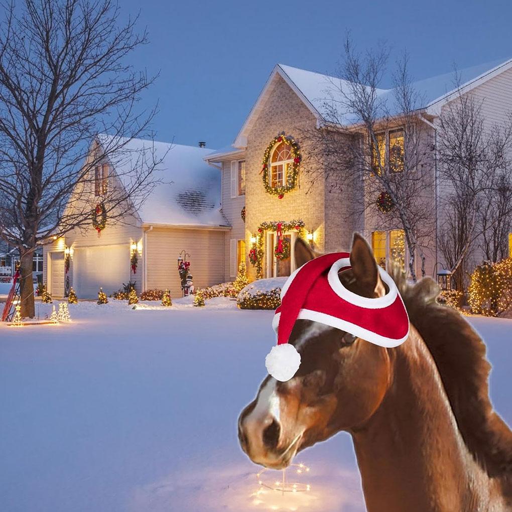 Christmas Festive For Christmas Horse Winter Christmas Hat Unique To Up Christmas Horse Polyester Horse Add Christmas
