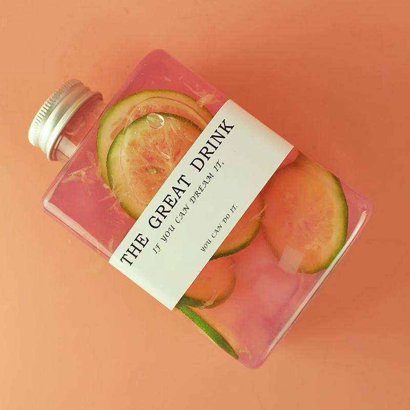 2/5Pcs Storage Bottles & Jars Flower Tea Beverage Bottle Plastic Milk Tea Bottle Flower Juice With Filter Cold Brewing Tea Bottl