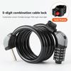 Universal Bicycle Lock Mountain Bike 5 Digit Password Lock Anti-Theft Portable Security Steel Chain Motorcycle Password Lock