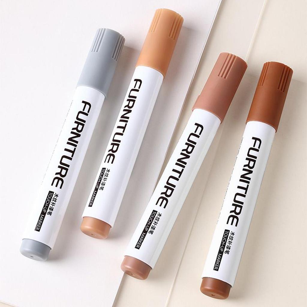 12 Color Furniture Repair Markers Wood Scratch Cover Kit Low Odor Quick Dry Permanently Conceal Scuffs Damage Stains on Woodwork