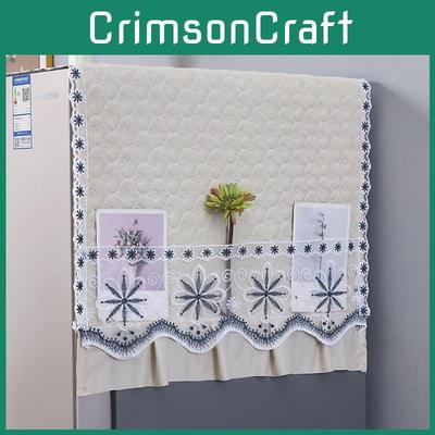 Microfiber Refrigerator Cover For Dustproof Shield For Home Kitchen Appliances