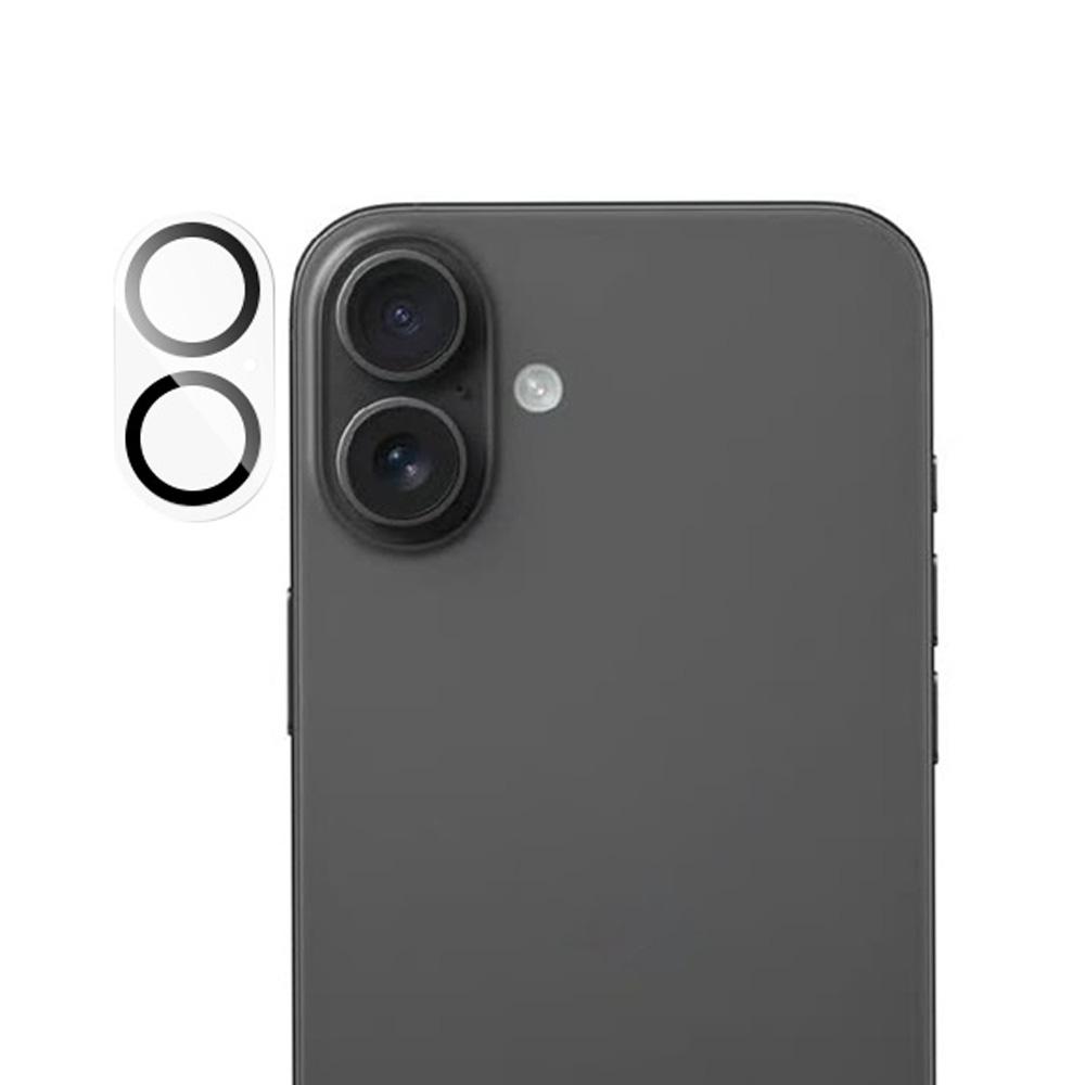 For iPhone 17 Camera Lens Protector Clear Black Circle 3D High Aluminum-Silicon Glass Lens Film