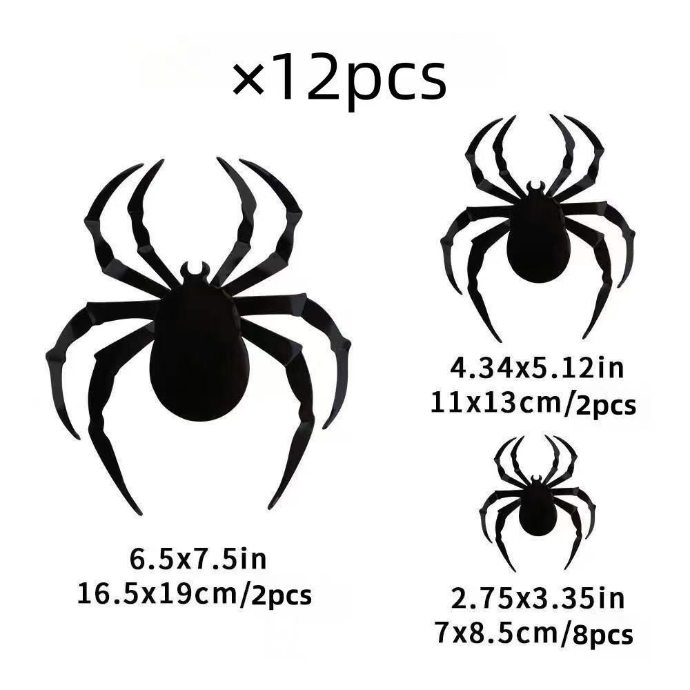 DIY Halloween 3D Realistic Black Bat Wall Stickers Home Interior Decoration Horror Props Children's Party Favorite Wall Stickers