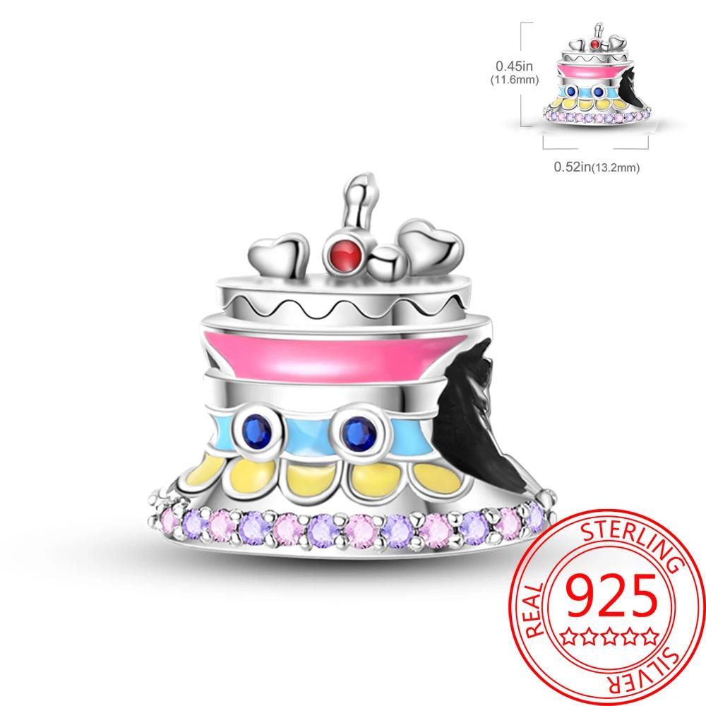 Delicious Food Copper Doughnut Cake Dessert Fruit Fine Wine Bead Pendant Fit Bracelet Necklac Boutique Jewelry Gift