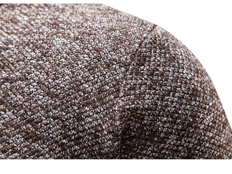 Men's Autumn Winter Plus Velvet Thick High Neck Sweater: European American Fashion Long Sleeve Warm Knitwear Pullover.