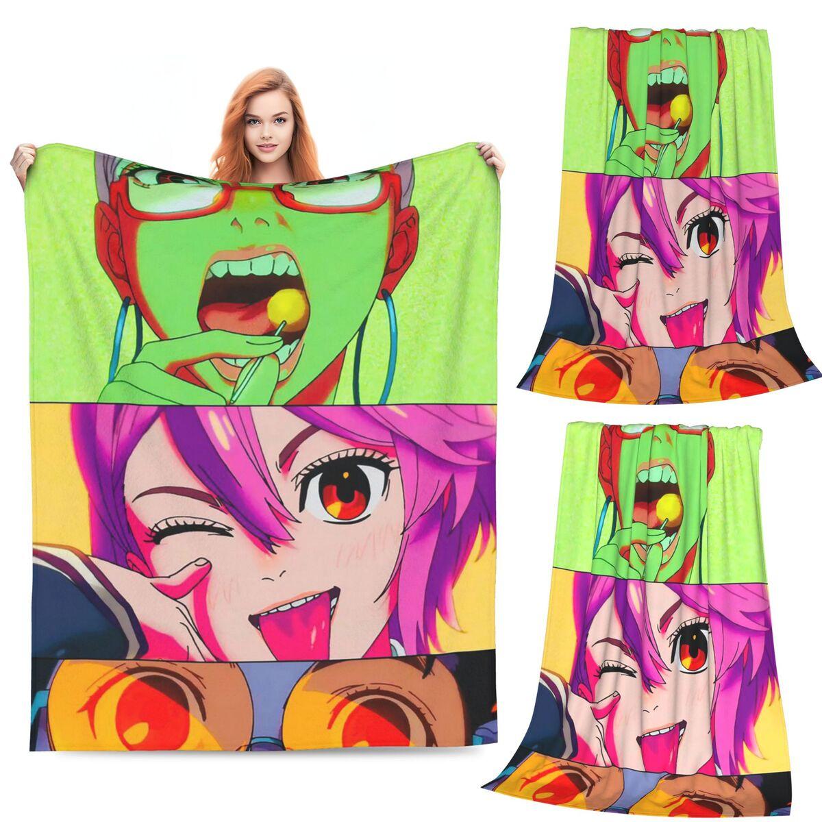 

Dandadan Anime Eyes W Kaji Manga Blanket Soft Warm Flannel Throw Blanket Cover for Bed Living room Picnic Travel Home Sofa 80x120cm
