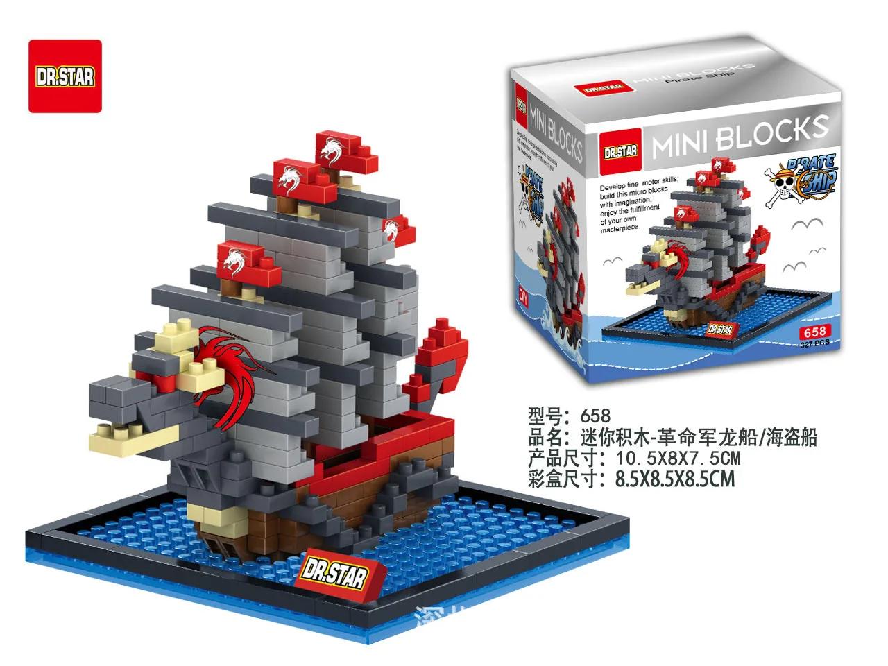 Пиратский корабль Микро Строительные Блоки Аниме Тысяча Солнц Идущий Мери Полортанг Один Алмазные Кирпичики Фигурка Игрушки для Ребенка Подарок No Box