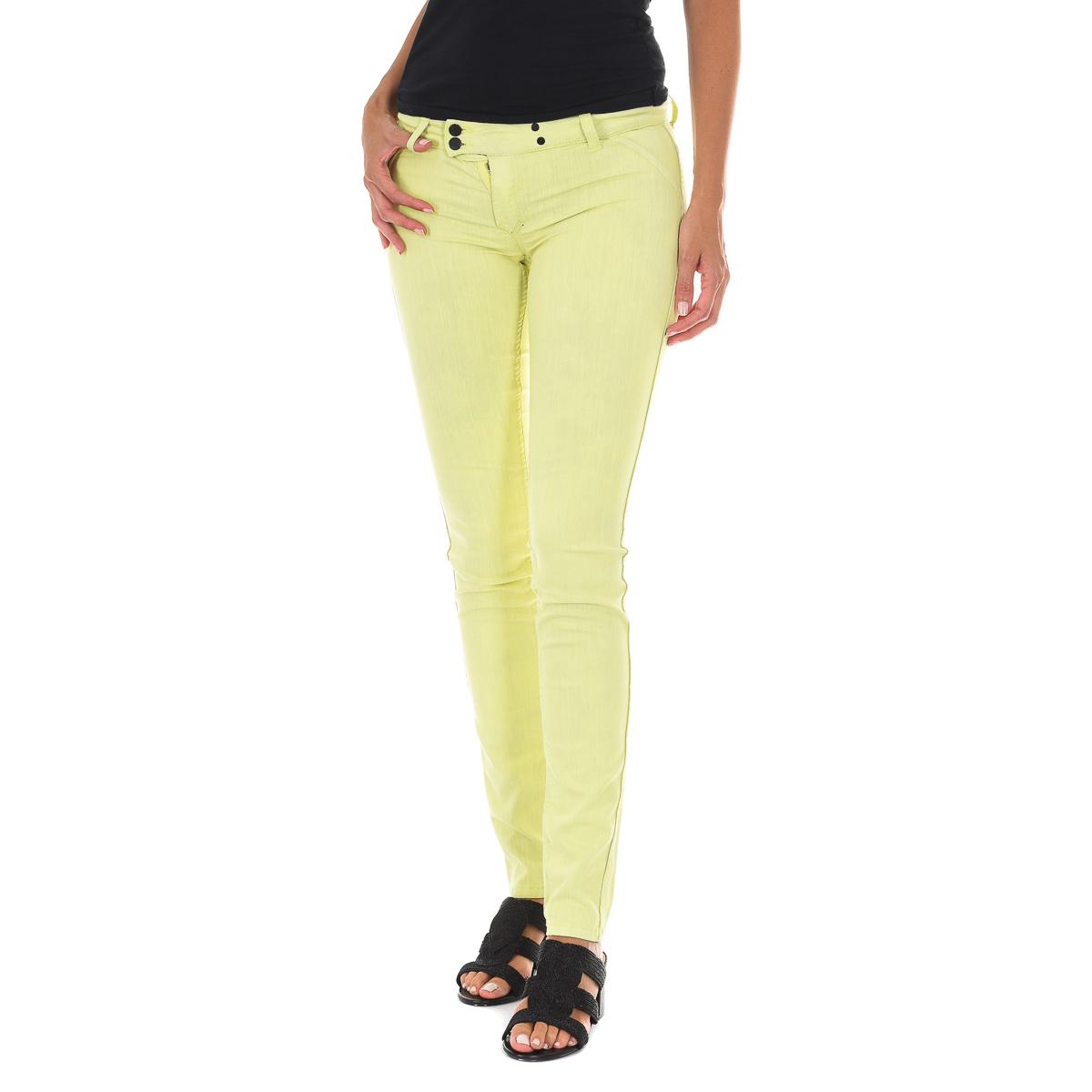 

Длинные двусторонние брюки с узкими краями 10DBF0537-G208 для женщин 27-USA жёлтый