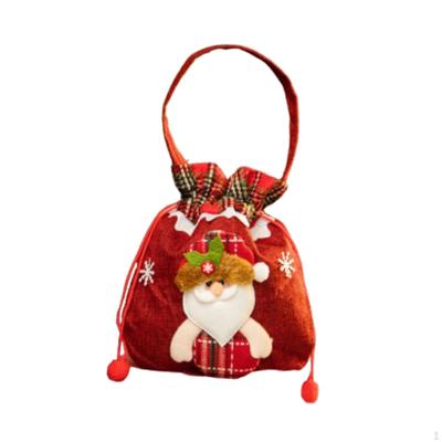 Christmas Gift Bag Candy Drawstring Closure Xmas Party Favor Supplies Portable
