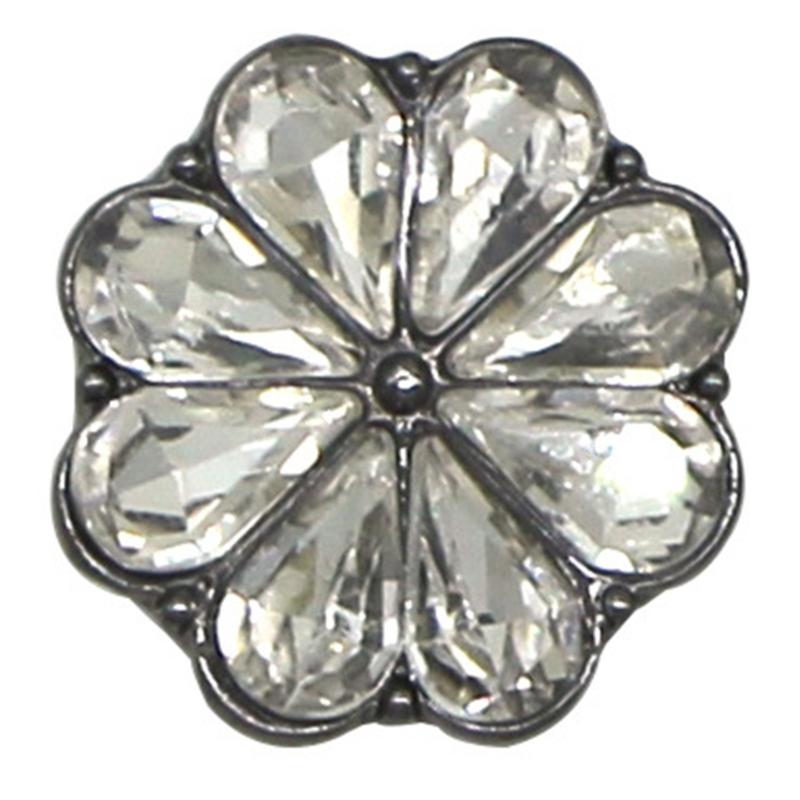 Rhinestones Flower Shirt Button Covers Cufflink Cover Rust Resistant Shirt Button Decoration Cufflinks Replacement Cover