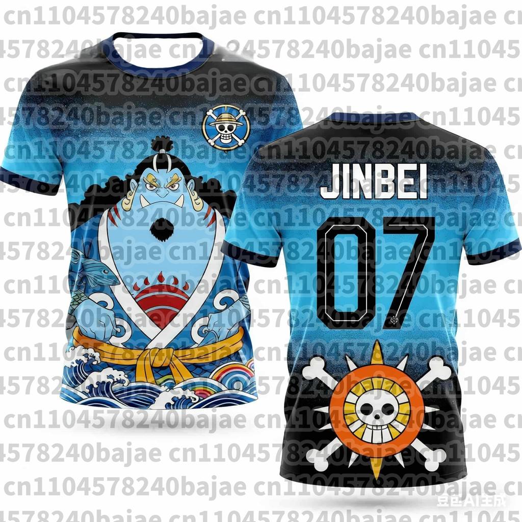 2026 One Piece Graphic T-shirt Japanese anime football jerseys Sports Dry Quickly T-Shirt Children's Clothing Tee