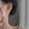 Three Stars Stud Earrings Trendy Temperament Celebrity Earrings Women's Niche Design Sense Simple and Versatile Earrings
