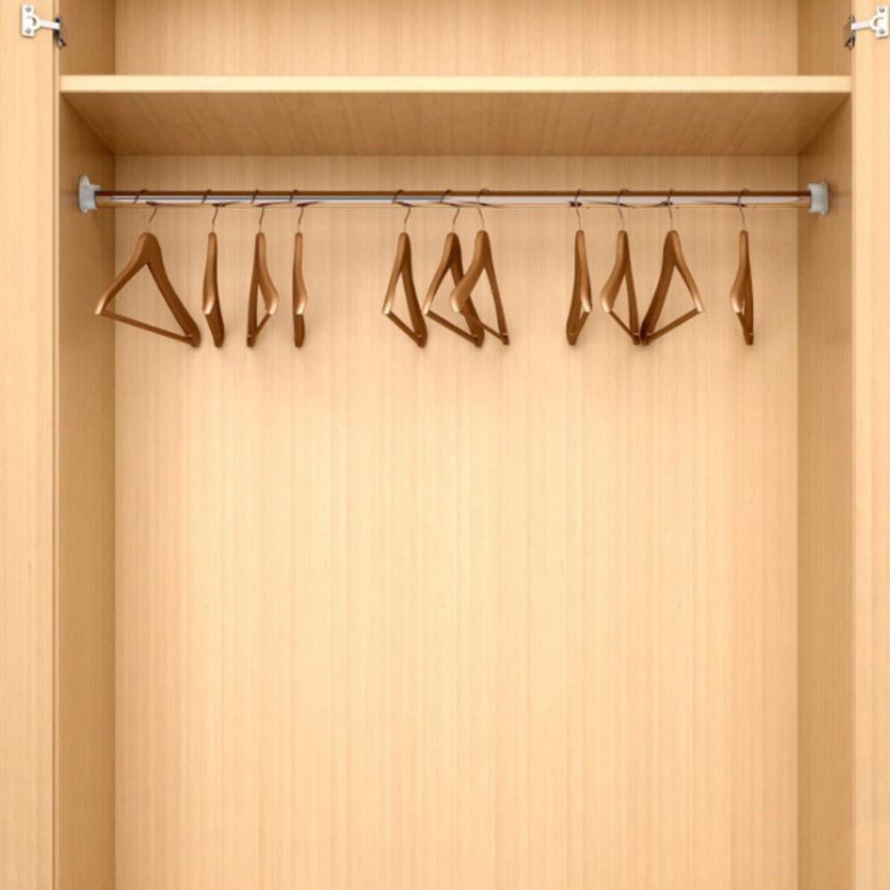 2Pairs With Screws Closet Pole Sockets Heavy Duty Wardrobe Tube Support Bathroom Installation