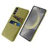 For Samsung Galaxy S24 FE Case Cloth+Hard PC Phone Cover with Dual Card Slots