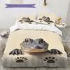 Cute Crocodile Pattern Bedding Home Decoration Birthday Gift (1 * Duvet Cover + 2 * Pillowcase, Without Core)