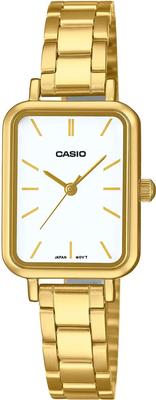 Casio Casio Standard Billige Casio Chipkashi Uhr Damen Quarz Messing Metall Gold Weiß LTP-V009G-7E [Artikel]