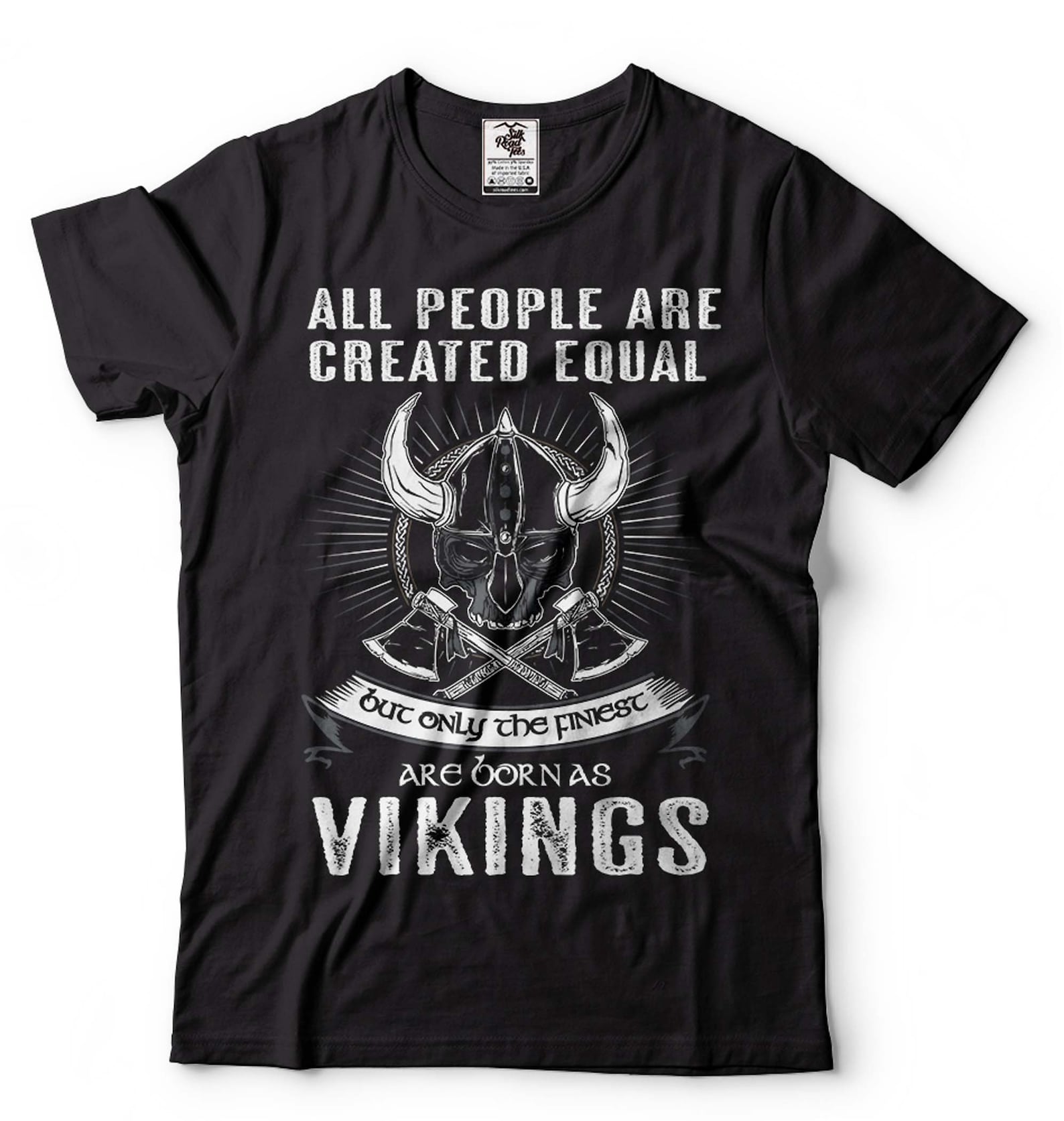 Funny Vikings T-Shirt Viking Patriotic Tee Viking Warrior Skull Helmet Tee Shirt Funny Viking Gift Ideas Vikings Lover Gift Tee For Him Her L