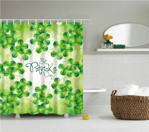 Flowers Lotus Leaf City Bathroom Shower Curtains Frabic Waterproof Polyester Bath Curtain With Hooks Bathroom Accessories