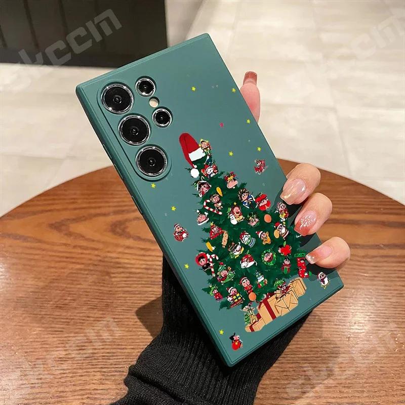 Christmas New Year Soft TPU Phone Case For Samsung Galaxy S24 Ultra S23 Plus S22 S20 FE A55 A54 A73 A72 A71 A51 A50 A35 A15Cover