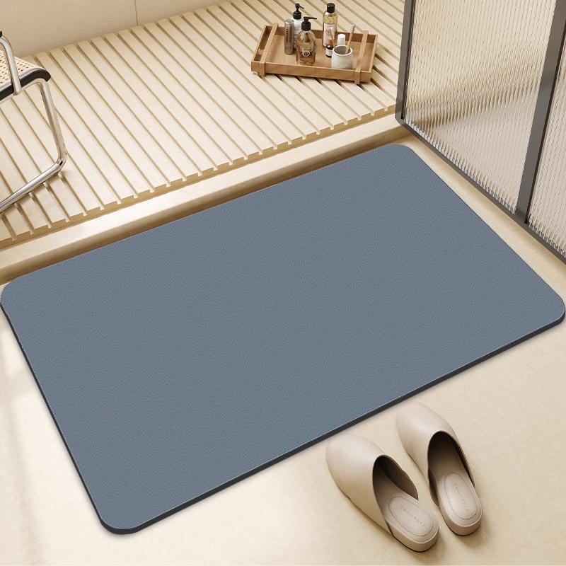 Solid Color Non-slip Diatom Mud Bathroom Mat - Water-absorbing, Durable, Easy To Clean Foot Pad