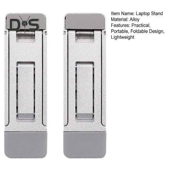 2Pcs Portable Laptop Stand Compact Design Portable Anti-Slip 3 Height Adjustment Notebook Bracket Computer Holders