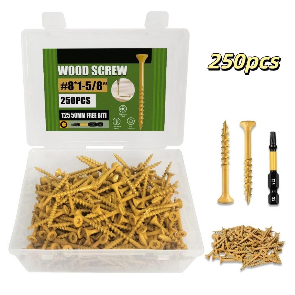 T 25 Star Drive Deck Screws Epoxy Coated Flooring Nails Self-Drilling Wood Screws  Deck Building