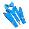 Unisex Kids' Y-Shape Suspenders & Bow Tie Set – 3-Clip Design for Boys & Girls