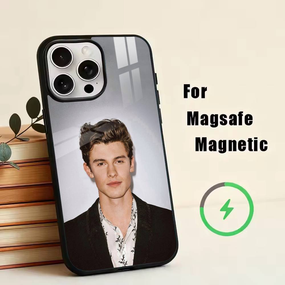 S-Shawn M-Mendes Phone Case For iPhone17,16,15,14,13,12,11 Plus,Pro Magnetic For Magsafe Wireless Charging