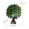 Animal Sculpture of Peacock for Bookshelf and Room Accent
