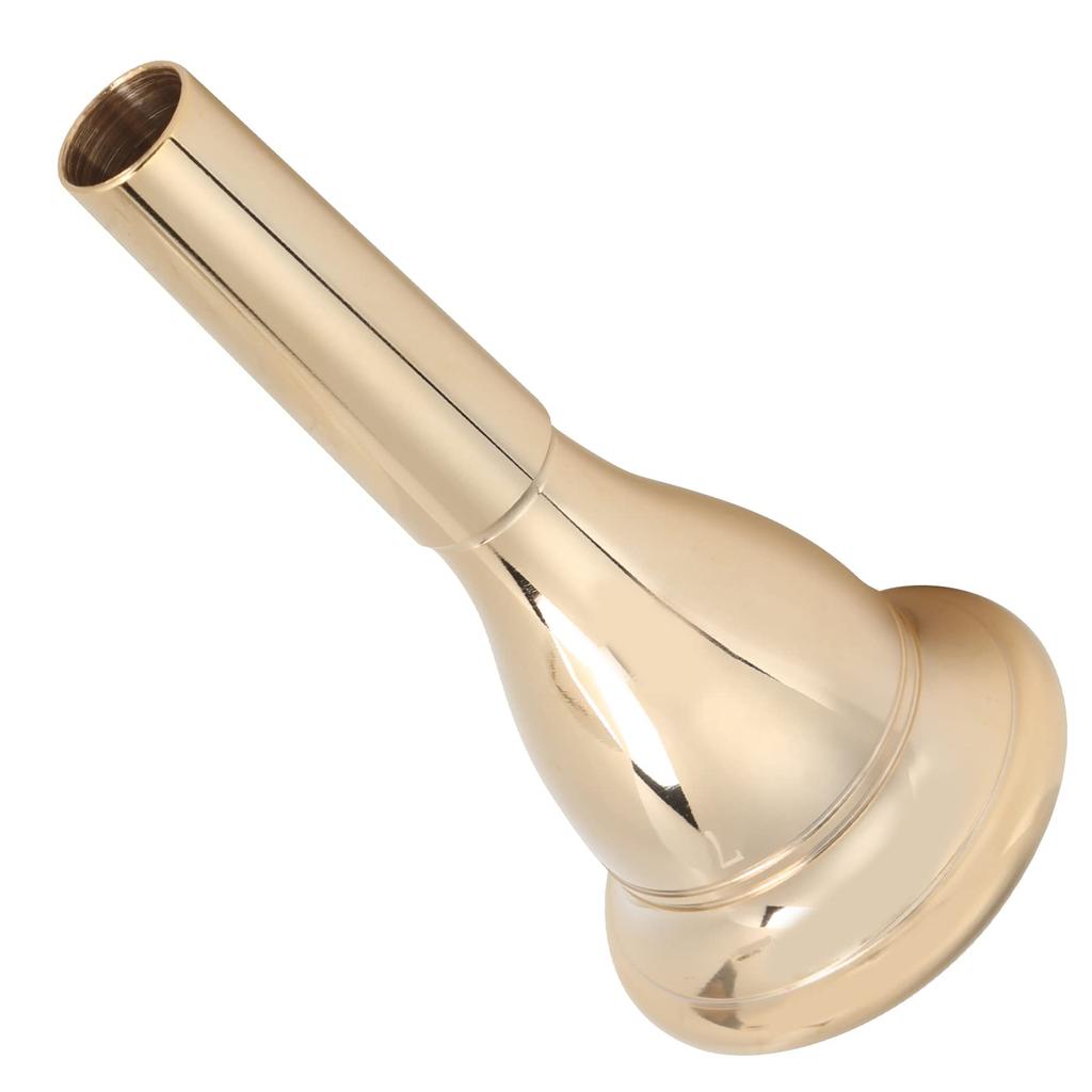 Horn-Mundstück, Lun-Mundstück, Kupfer, Korrosionsbeständig, Verschleißfest, 13,3 mm Durchmesser, Tragbar, Bass-Tuba-Zubehör (Gold)