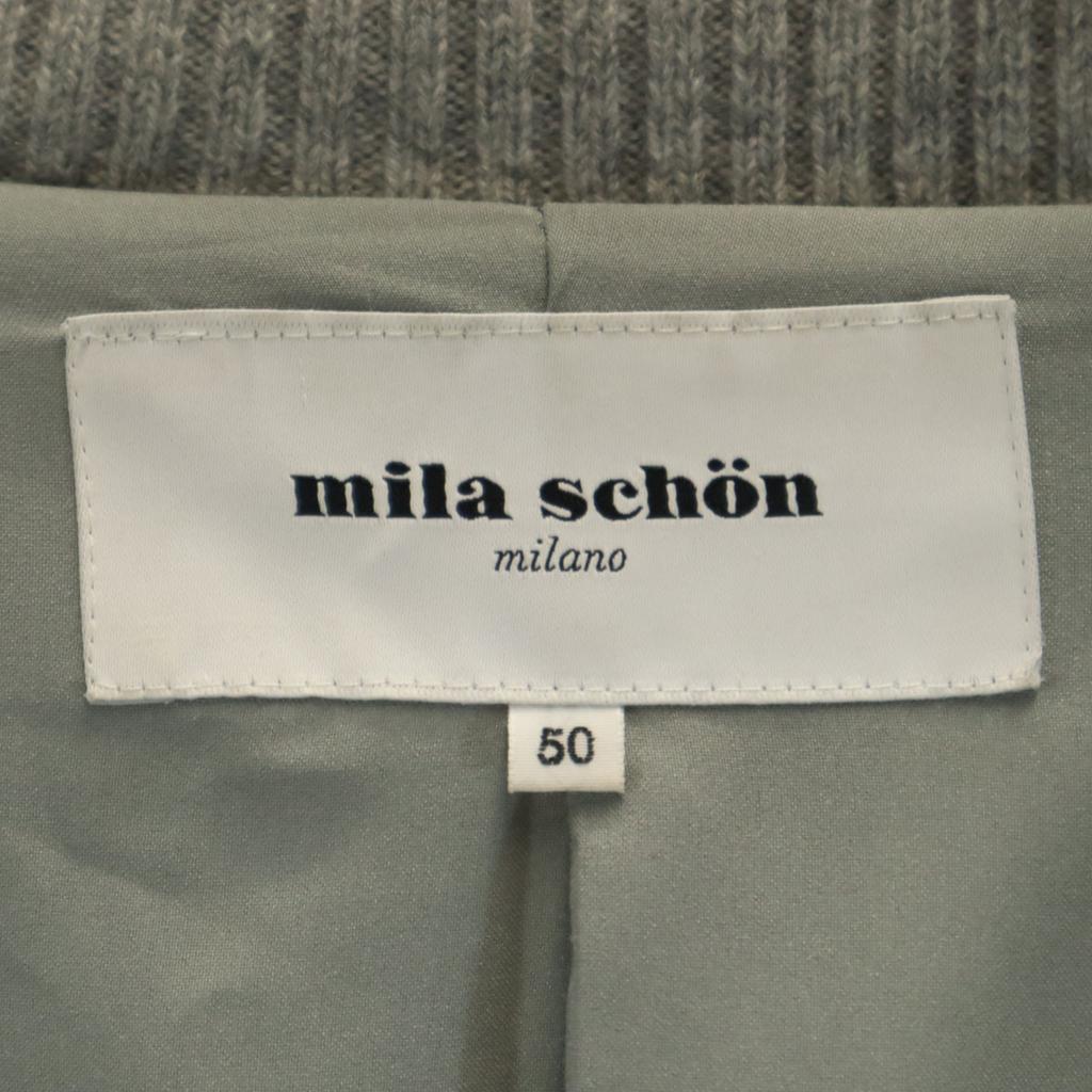 mila schon made in Japan Knit switching Down jacket 50 gray Men's Used
