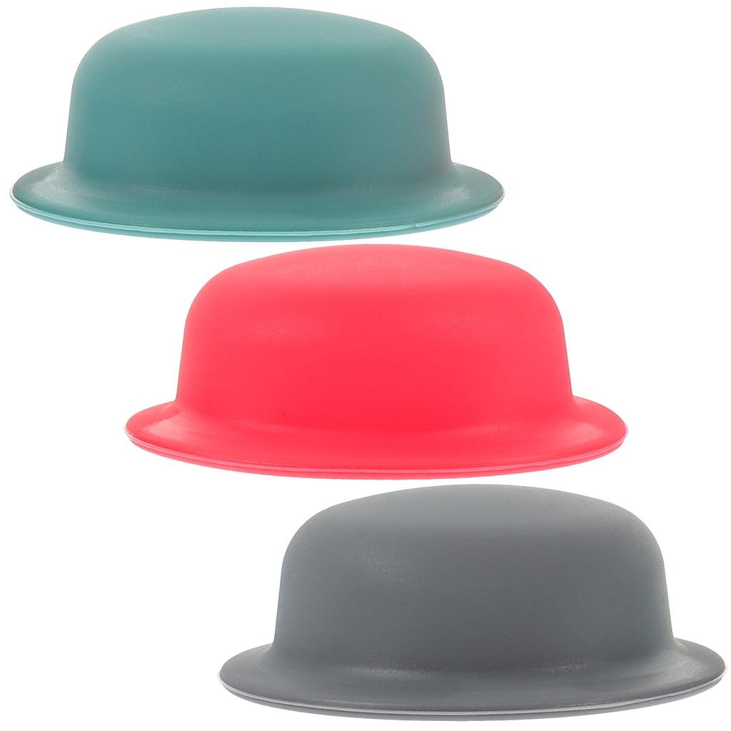 3 Pcs Silicone Pot Lid Cover Can Protector Handle Knob Sleeves Thicken Button Kitchen Accessory Caps Silica Gel Cooking