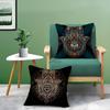 Beautiful Mysterious Style Hamsa-A Pillow Case Anti-dustmite Pillowcase Invisible Zipper Silky Short Plush Sofa Cushion Cover