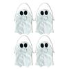 Halloween Ghost Candy Bags with Handles Candy Storage Trick or Treat Tote Reusable Party Favor Gift Bag for Kids