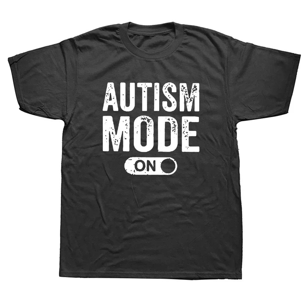 

Funny Made Best Autism Mode On T Shirts Graphic Cotton Streetwear Short Sleeve Birthday Gifts Awareness Tshirt Mens 3XL