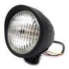 Meliore 4.5" Baetlite Universal Headlight with Visor H4 American Vintage Slit Type Dragster Steed 250 Black Clear Lens