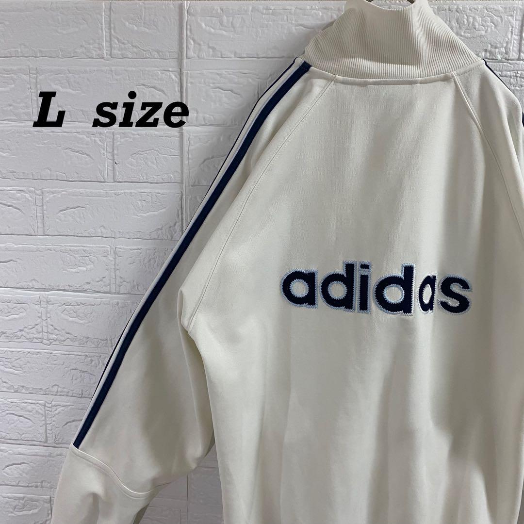 

[USED] Adidas 90s Back Logo Track Jacket, Ivory
