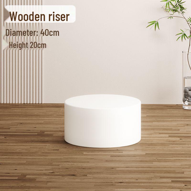 Round Wooden Handcrafted Display Pedestal Platform by Moldulede Zhu