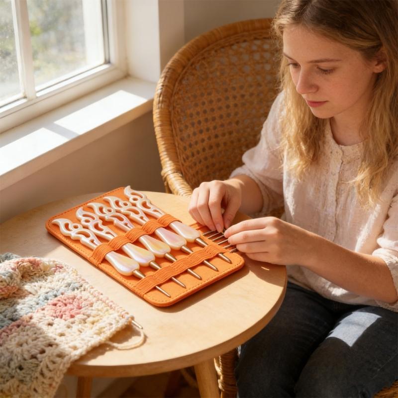 Crochet Hook Set In Acrylic With Large Handle For Easy Use By All Skill Level Craft