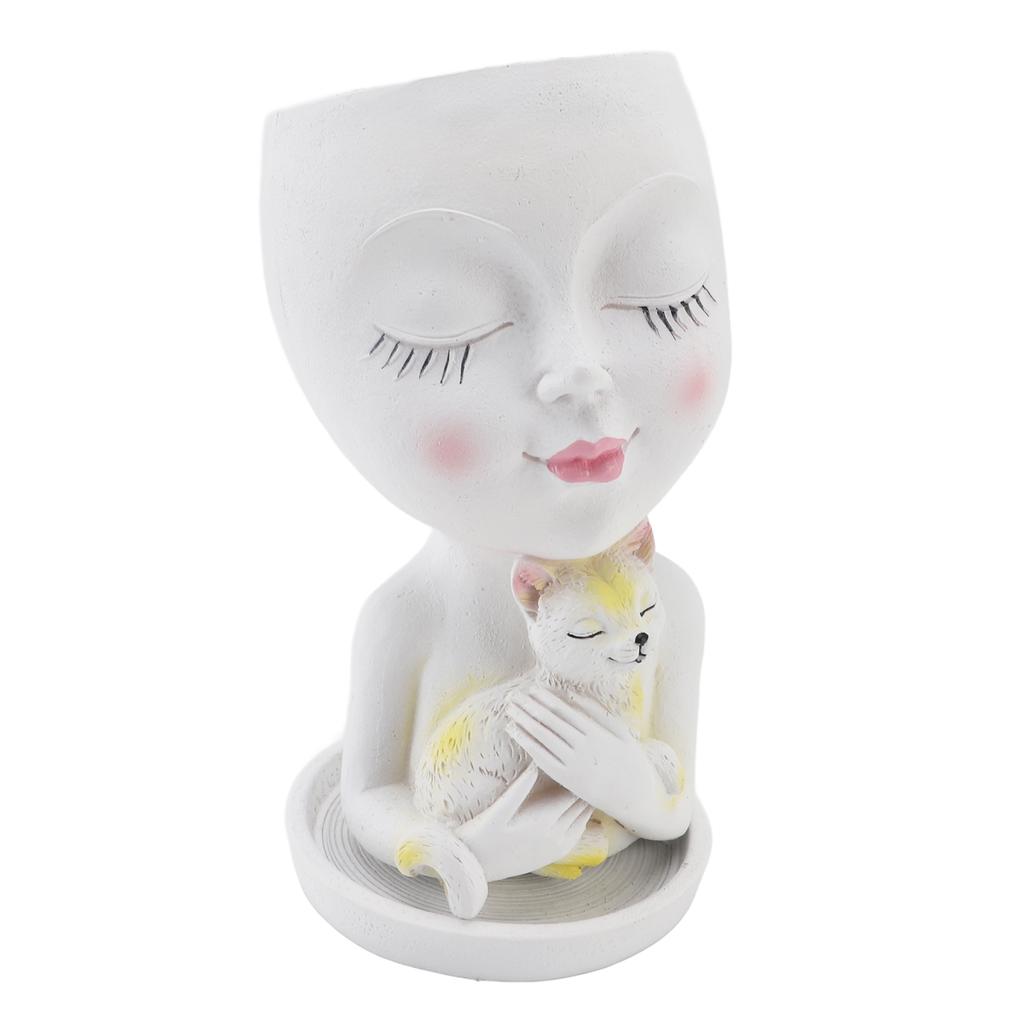 Gesicht Blumentopf Verblassender Harz Kopf Pflanzgefäß DIY Dekorativ Entzückender Sukkulenten Blumentopf Mit