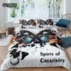 Soft Butterfly Bedding Set Microfiber Leopard Print Background Duvet Cover Set For Adult Bedroom Decor As Greetings and Presents